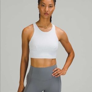 Lululemon NWT Wunder Train Long-Line Bra Crunch Starlight Alpine White Sz 8